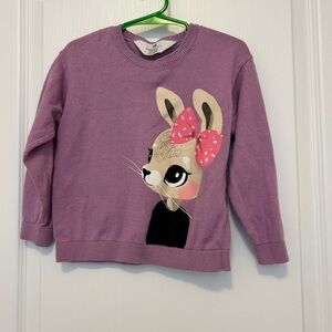 H&M Lavender Kids Sweater with Bunny Design